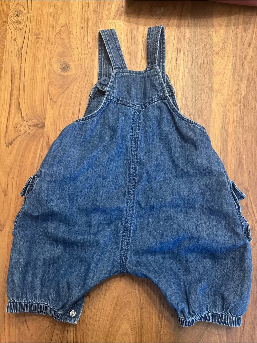 GAP Blue Denim Baby Overalls Romper